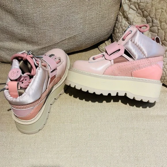 Puma Pink Platform Ankle Boots - Picture 2 of 5